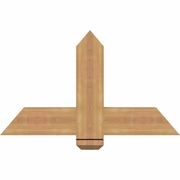 Ekena Millwork Eugene Smooth Timber Gable Bracket, Western Red Cedar, 36"W x 21"H x 3 1/2"D x 5 1/2"F, 14/12 Pitch GBW036X21X0406EUG00SWR - main
